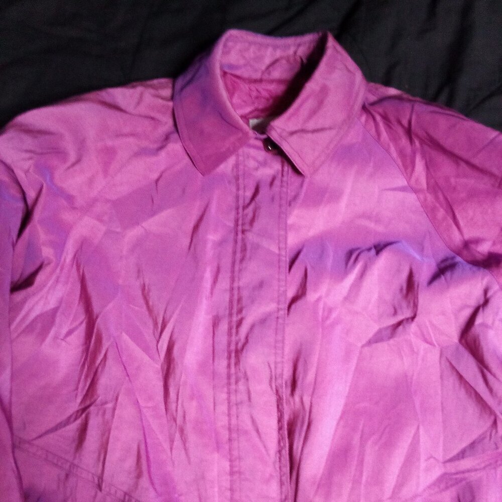 Vintage Jones New York Iridescent Cloak Raincoat Jacket Purple Blue
